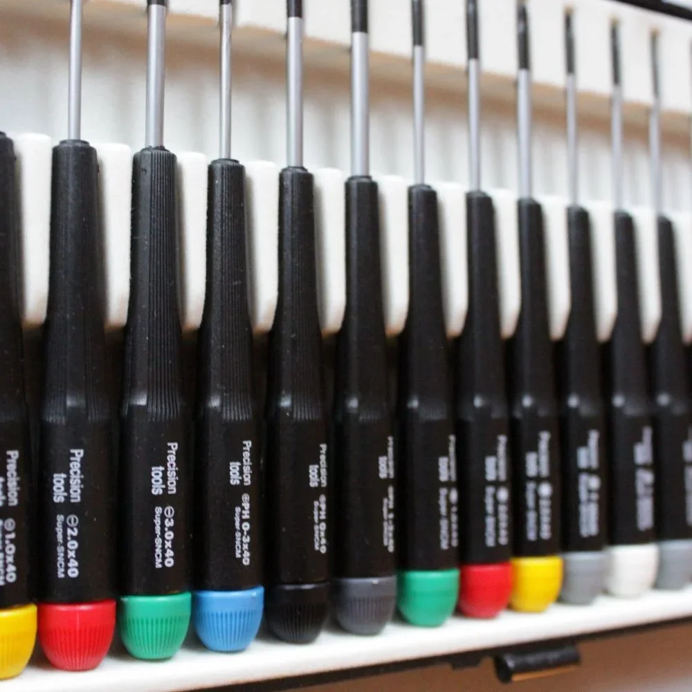 New 15 pcs Precision Screwdriver Tool Set Flat Blade, Phillips,Torks,Hex Key - Picture 4 of 11